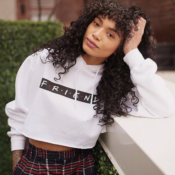 Urban Outfitters Sweaters - SOFT☁️Friends Cropped Hoodie Sweatshirt